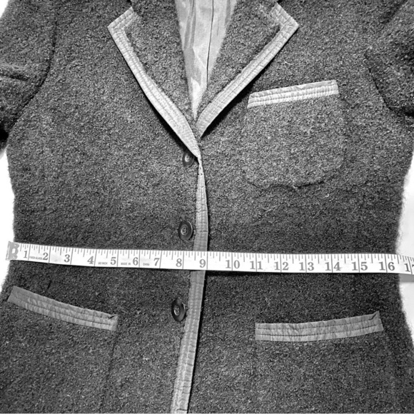 Prague II Italian Black Tuxedo Blazer Jacket Size 6 Sherpa Business Casual - Picture 16 of 16